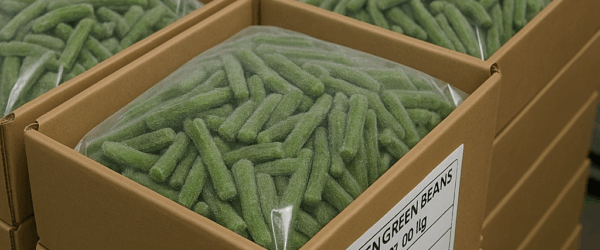 Frozen Green Beans – 100 USD/Ton – Min 1 Cargo (4 Tons)